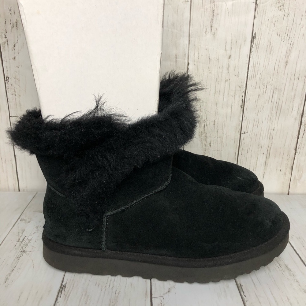 UGG Milla Black Toascana Sheepskin Suede Boots
